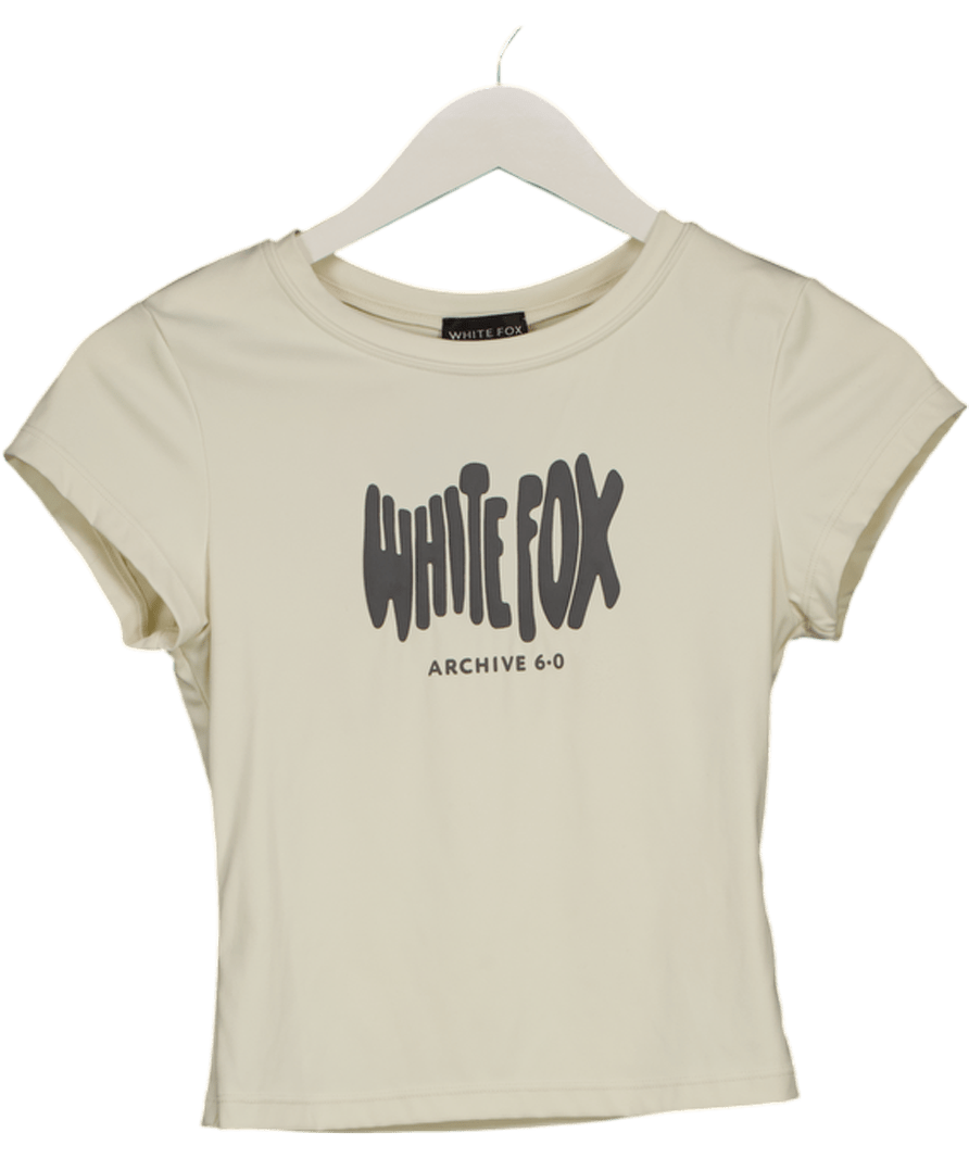 White Fox Cream Archive 6.0 Baby Tee Coconut UK S - Reliked
