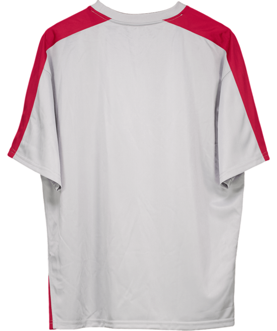 White Fox Grey / Burgundy Oversized T-shirt UK M/L - Reliked