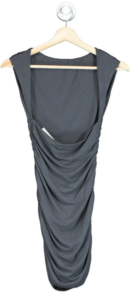WHITE FOX Grey Sleeveless Ruched Dress XXS - Reliked