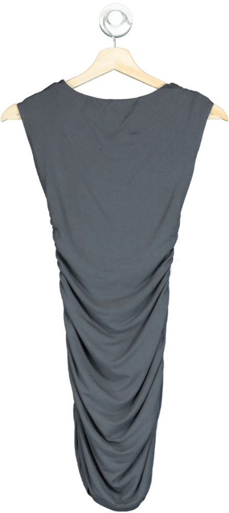 WHITE FOX Grey Sleeveless Ruched Dress XXS - Reliked