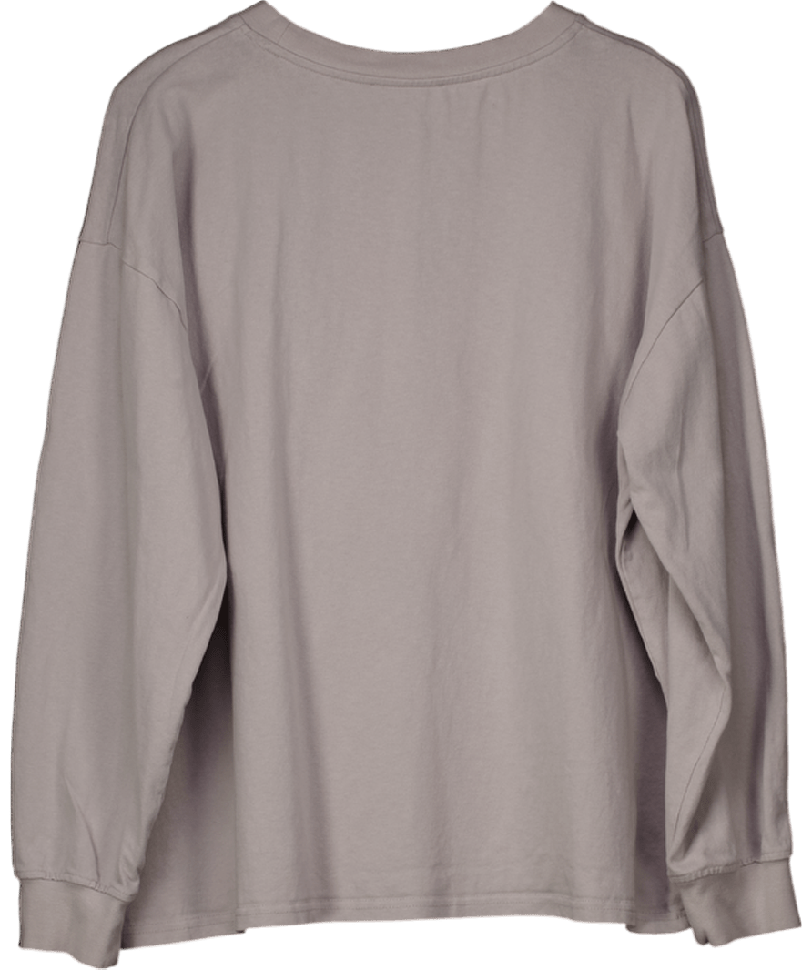 White Fox Grey Stand With You Long Sleeve Oversized Jumper UK M/L - Reliked