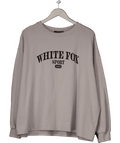White Fox Grey Stand With You Long Sleeve Oversized Jumper UK M/L - Reliked