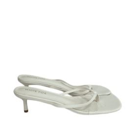White Fox Hamptons Thong Heels White UK 7 EU 40👠 - Reliked