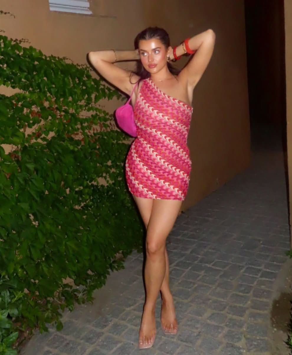 White Fox Pink Go Loco Mini Dress Berry UK S - Reliked