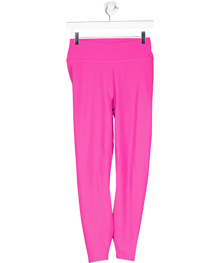 White Fox Pink Scrunch Back Active Leggings UK M - Reliked