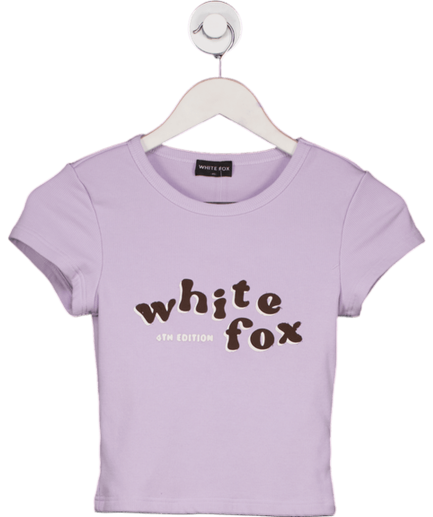 トップス THE SHISHIKUI/BLT PURPLE White Fox Purple Lilac Ribbed Double Layer T-shirt UK XS - Reliked