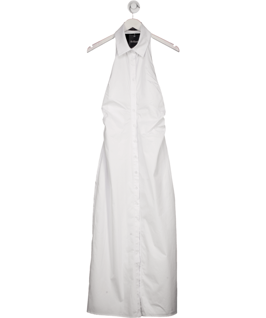 White Fox Starlight Sis Maxi Dress White UK M - Reliked