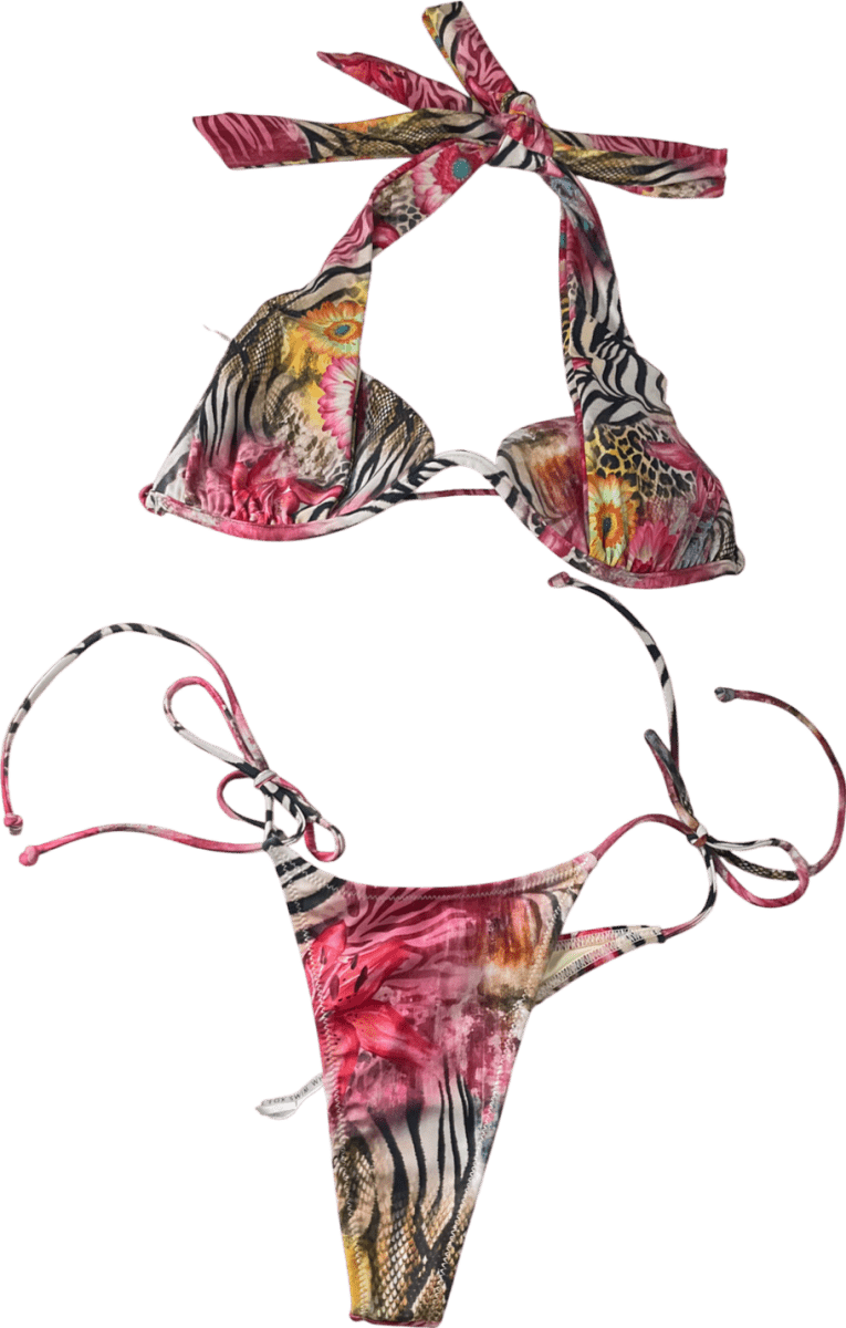 White Fox Tala Bikini Set - wild Botanica UK M - Reliked