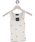 White Fox White Do It For Me Ribbed Tank Top UK XS - Reliked