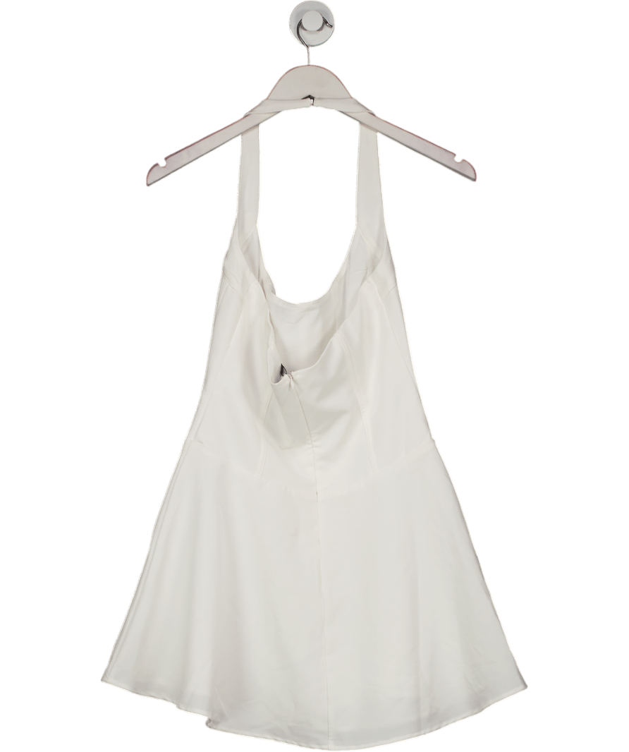 White Fox White Halter Neck Corset Mini Dress UK S - Reliked
