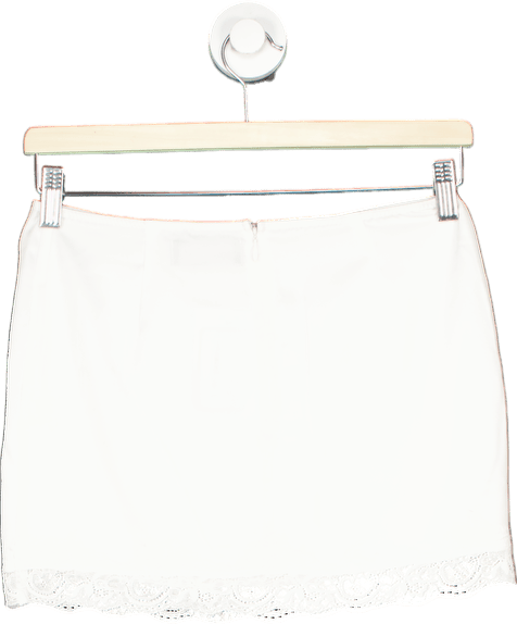 White Fox White Lace Trim Mini Skirt XS - Reliked