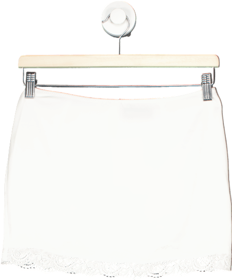 White Fox White Lace Trim Mini Skirt XS - Reliked