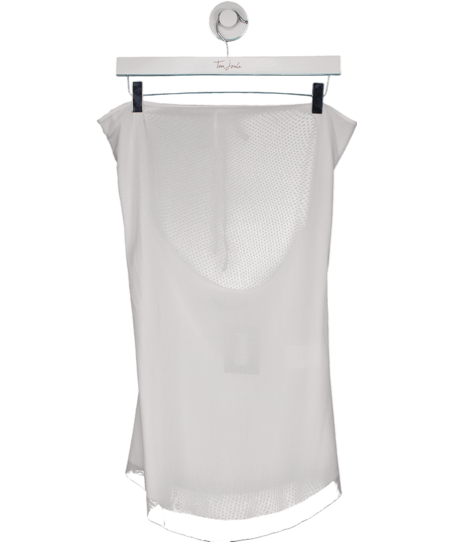 White Fox White Mesh Halter Neck Dress UK S - Reliked