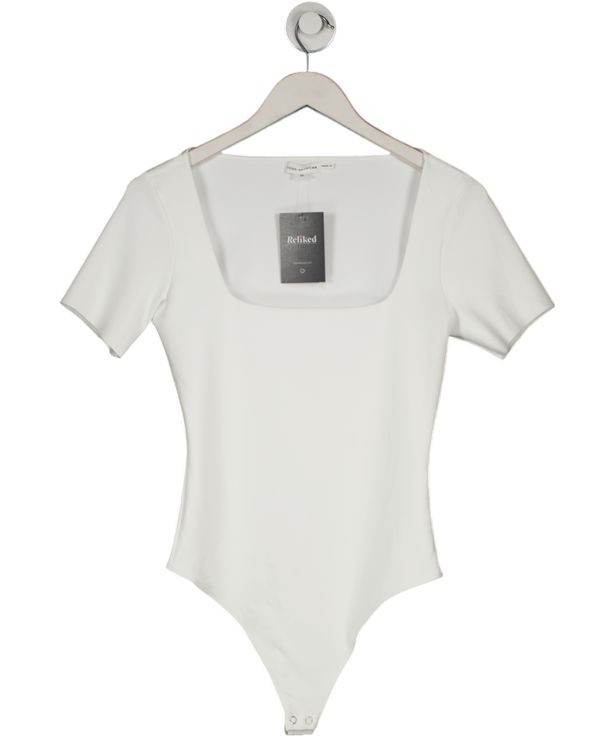 White Fox White Scuba Square Neck Bodysuit UK M - Reliked