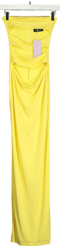 White Fox Yellow Midnight Rain Maxi Dress Lemon UK L - Reliked
