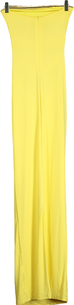 White Fox Yellow Midnight Rain Maxi Dress Lemon UK L - Reliked