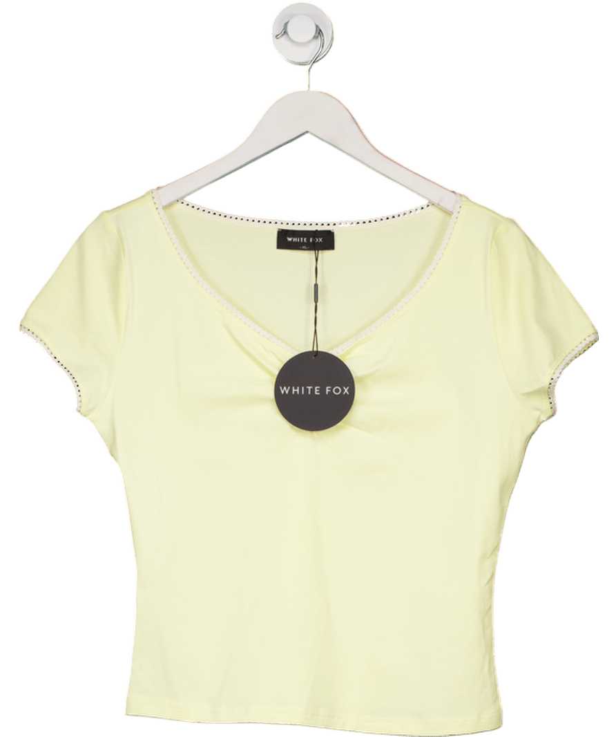 White Fox Yellow Yours Truly Top Lemon UK XL - Reliked