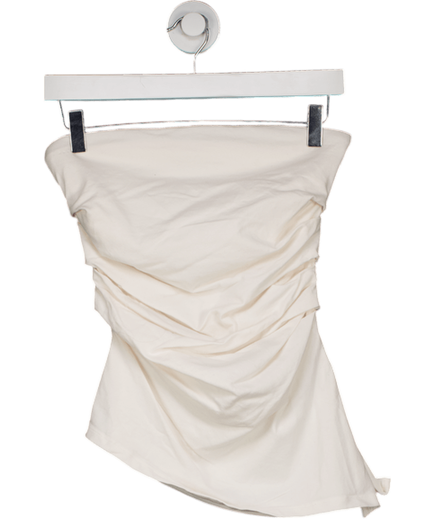 White Good American Super Stretch Jersey Tube Top UK M - Reliked