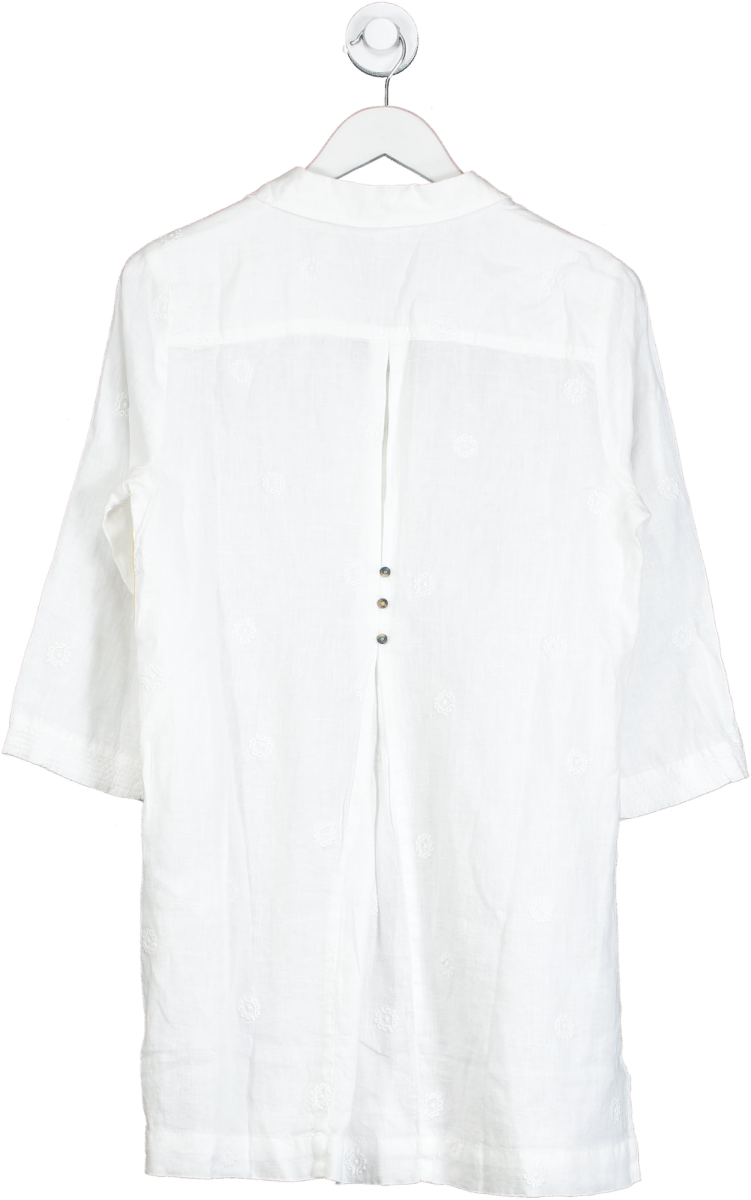 White Stuff White Printed Linen Tunic UK 12 - Reliked