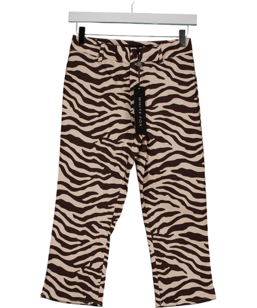 Whitefox Brown Day For It Capri Pants Zebra UK XS - Reliked
