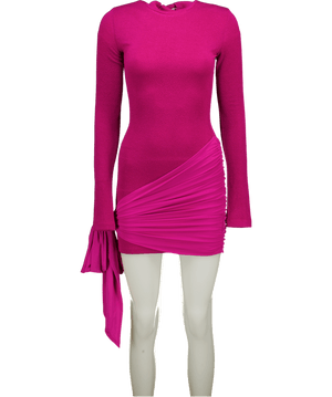 With Harper Lu Pink Fuchsia Textured Wrap Mini UK XS