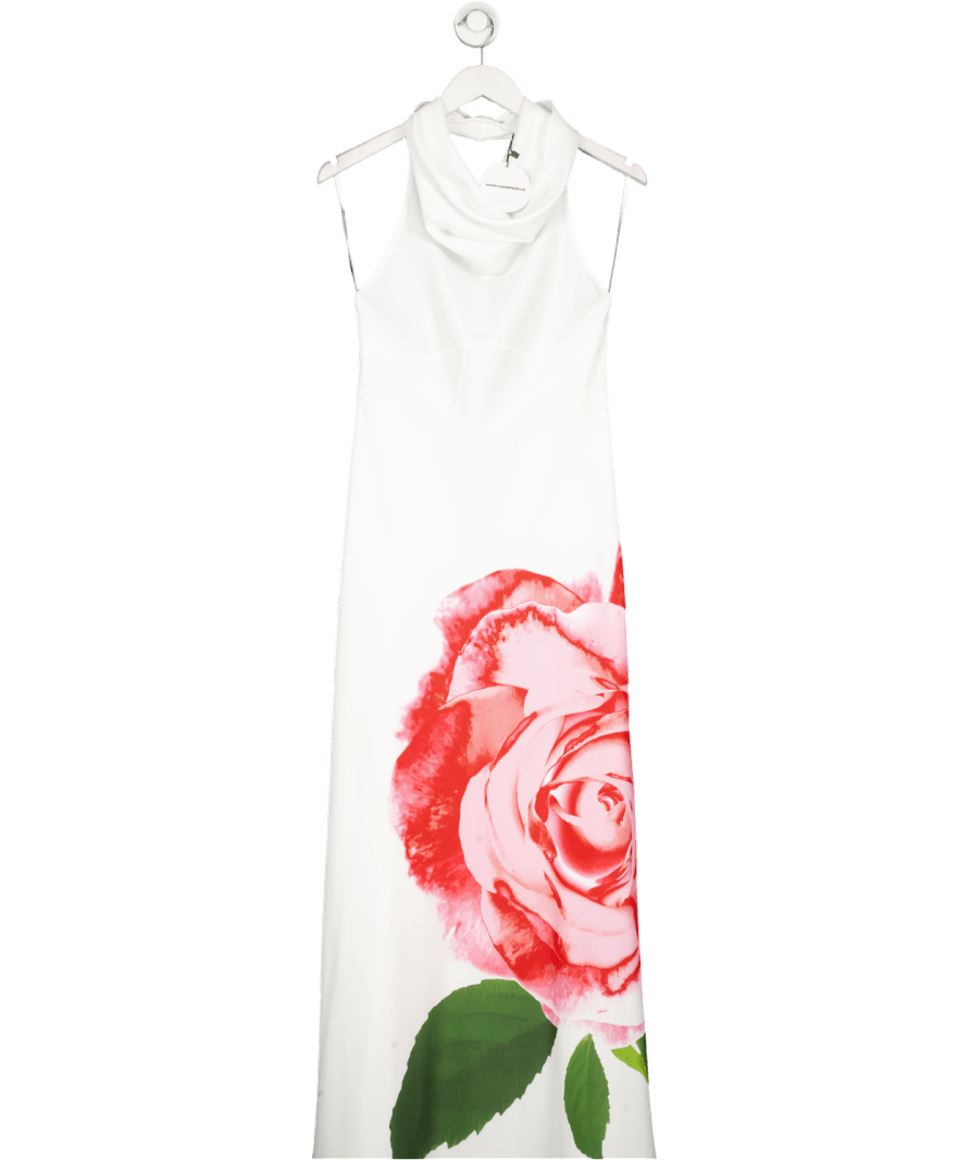 With Harperlu Cowl Slip Dress - White Rose UK XS - Reliked