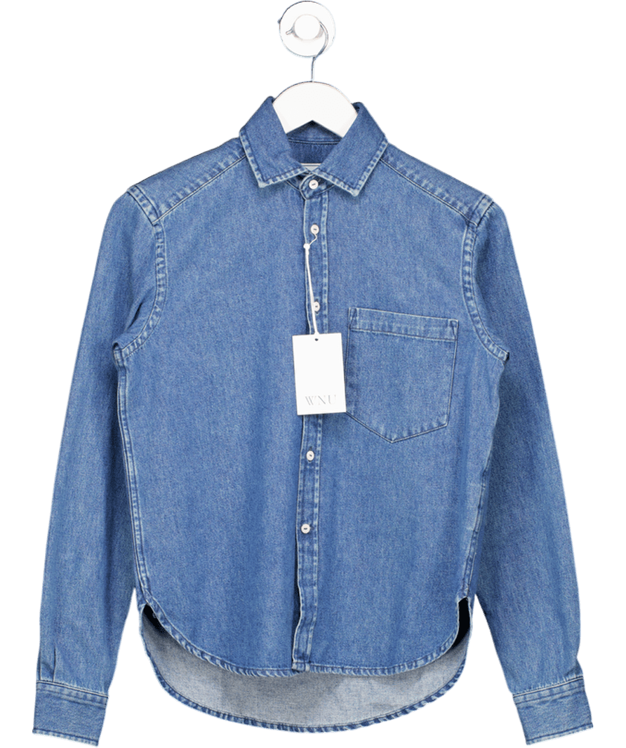 WNU Blue ( With Nothing Underneath) The Classic Denim Shirt UK 6 - Reliked