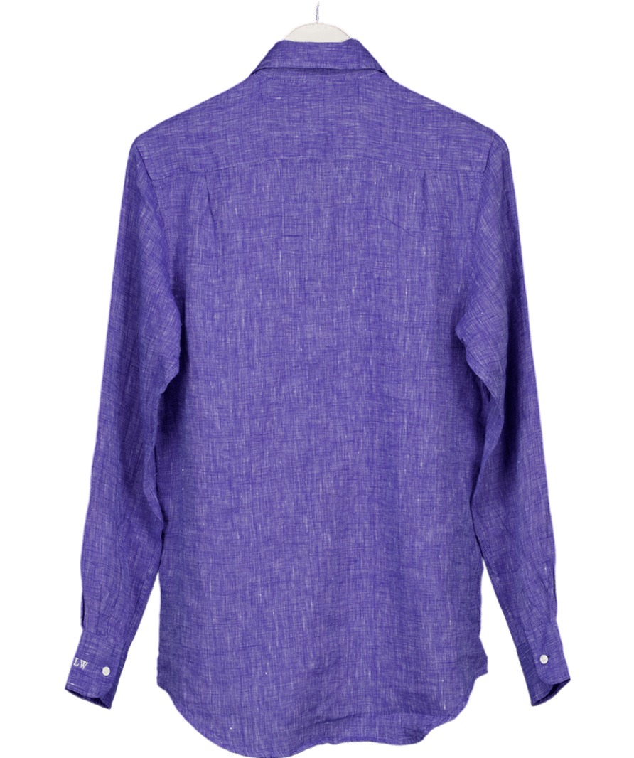 WNU The Classic 100% Linen Shirt - Lapis Blue UK 8 - Reliked