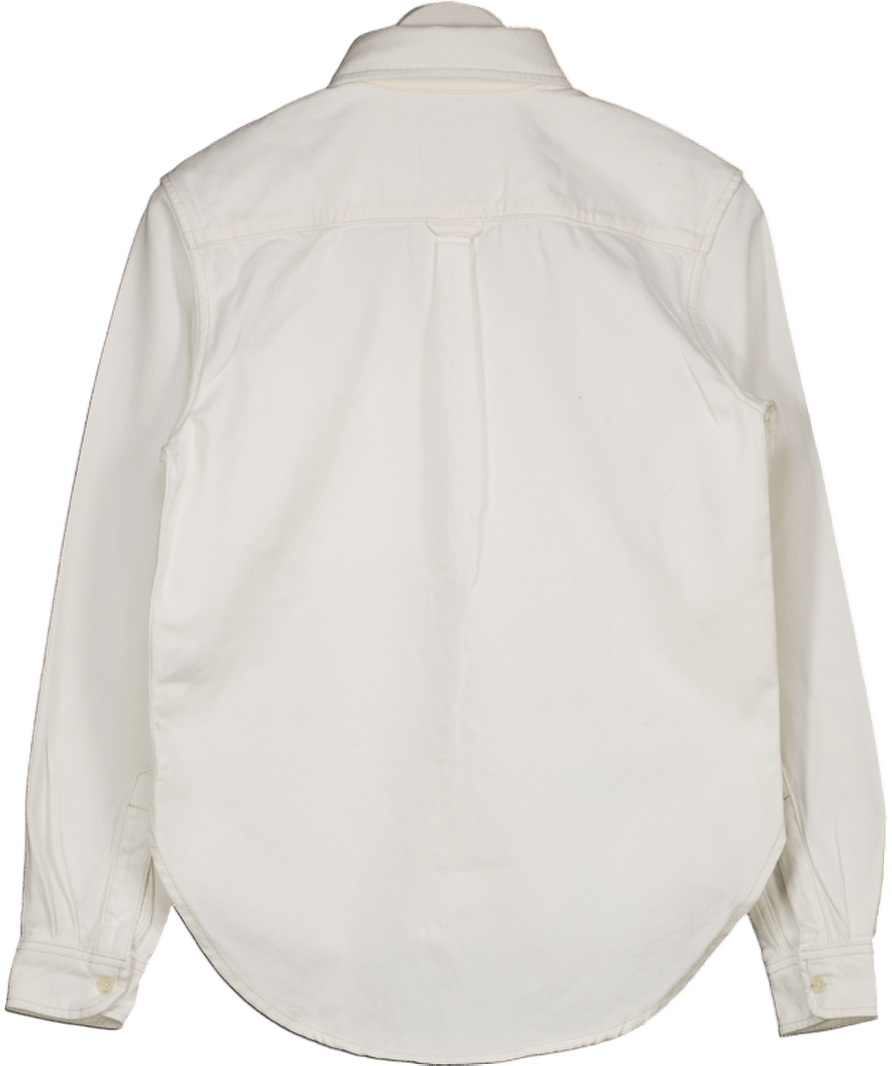 WNU With Nothing Underneath The Classic Organic Cotton Shirt - Off White UK 12 - Reliked