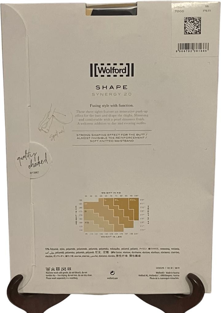 Wolford Black Synergy 20 Shaping Puh - up Tights, 20 Den UK XS - Reliked