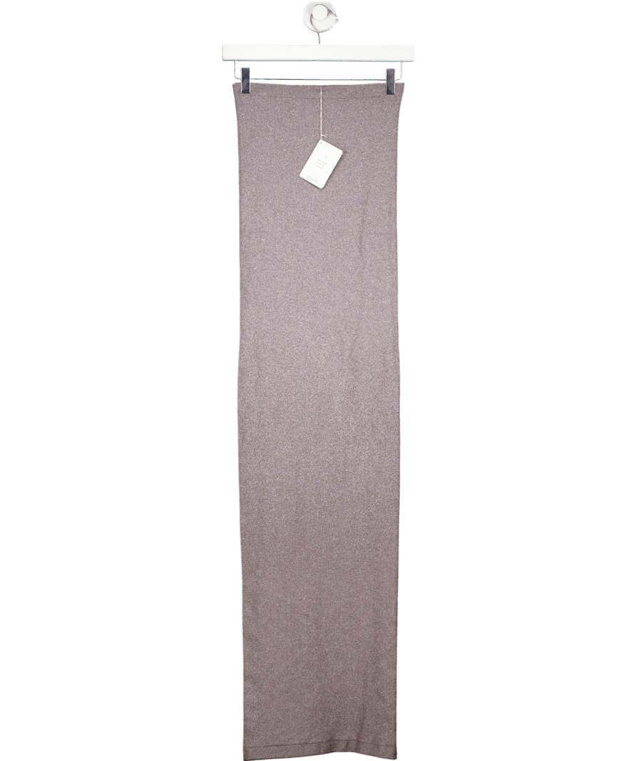 Wolford Grey Fading Shine Strapless Midi Dress UK S