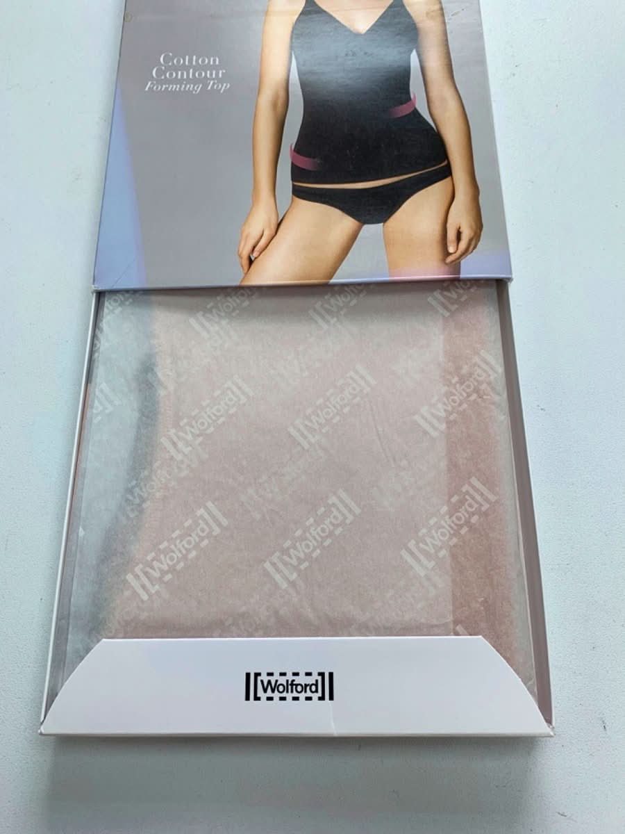 Wolford Rose Tan Cotton Contour Forming Top UK 6 EU 34 - Reliked