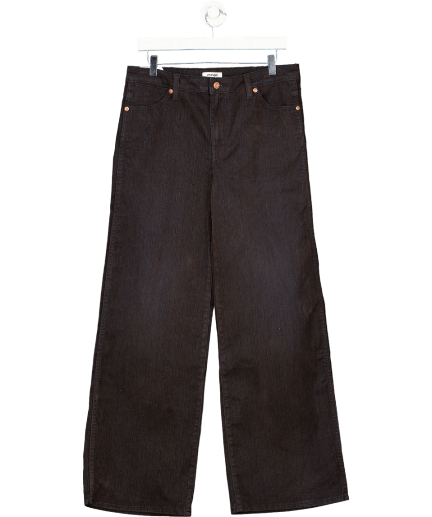 Wrangler Mid Rise Wide Leg Mole Brown L32 W28 - Reliked