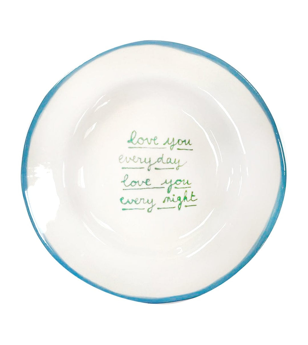 Laëtitia Rouget White Love You Everyday, Love You Every Night Plate