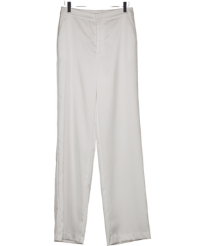 Y London White Straight Leg Trousers UK S