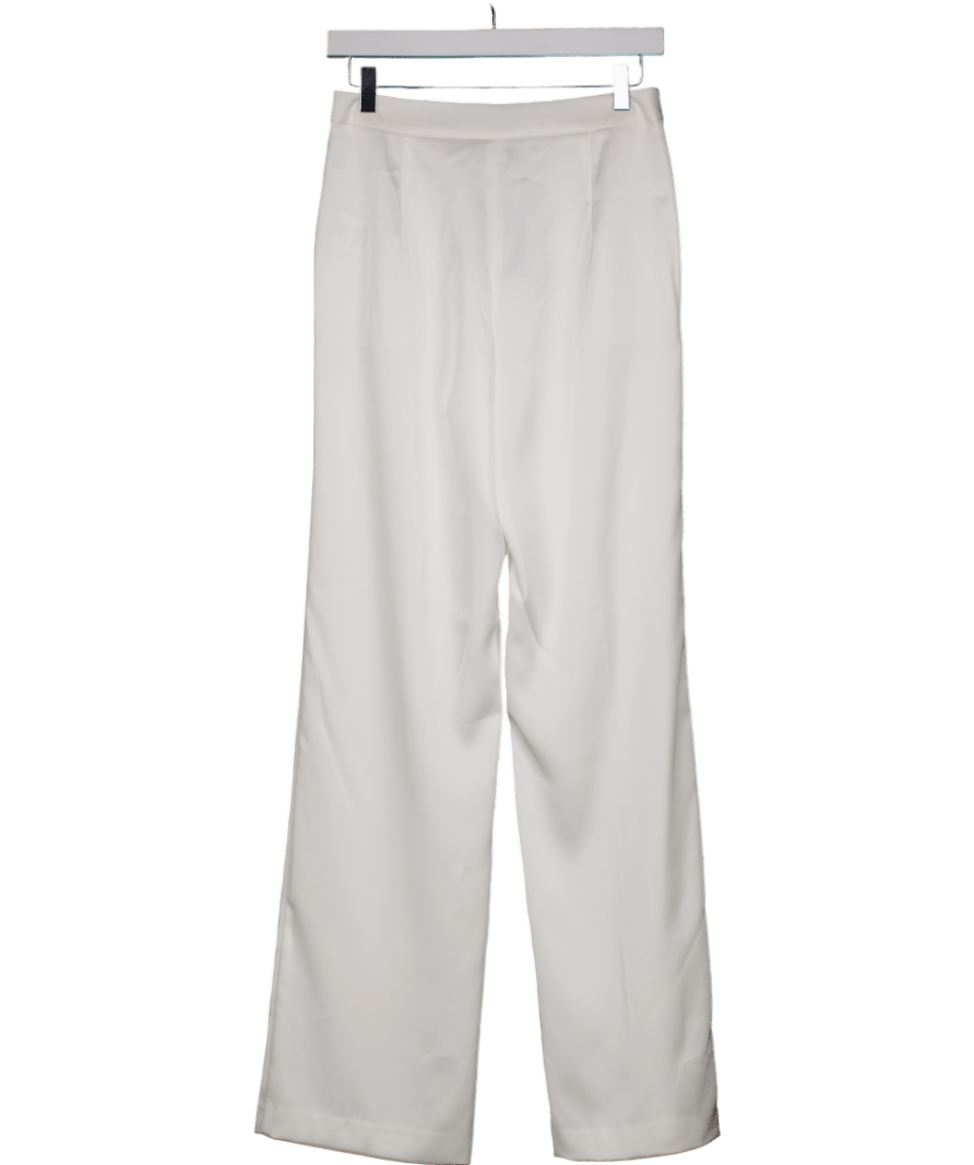 Y London White Straight Leg Trousers UK S - Reliked