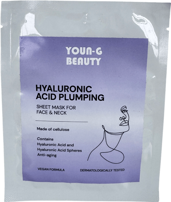 Youn - g Beauty Hyaluronic Plumping Face - neck Mask x 1 - Reliked