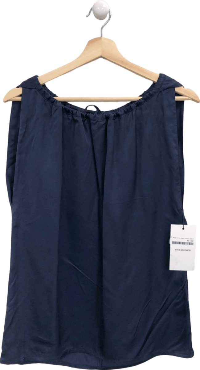 Yves Salomon Navy Top Size UK 6 - Reliked