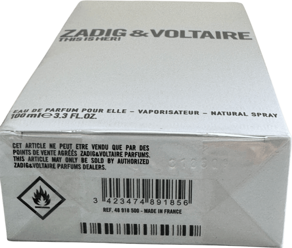 Zadig & Voltaire This Is Her! Eau De Parfum Perfume 100ml - Reliked