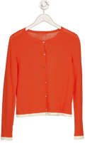 ZARA 2 - piece Orange / Cream Knit Vest And Cardigan Set UK S - Reliked