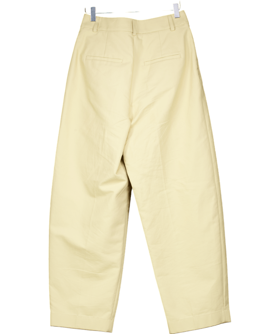 ZARA Beige Barrel Leg Trouser UK S - Reliked