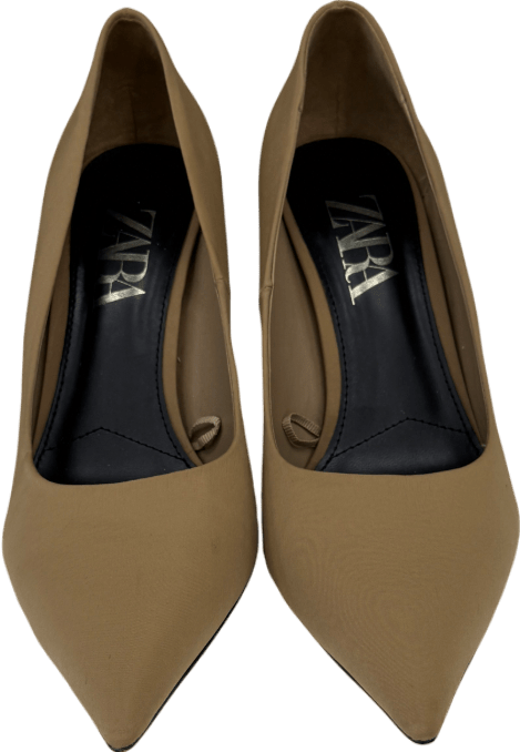 ZARA Beige Camel Pointed Toe Stilettos UK 5 EU 38 👠 - Reliked