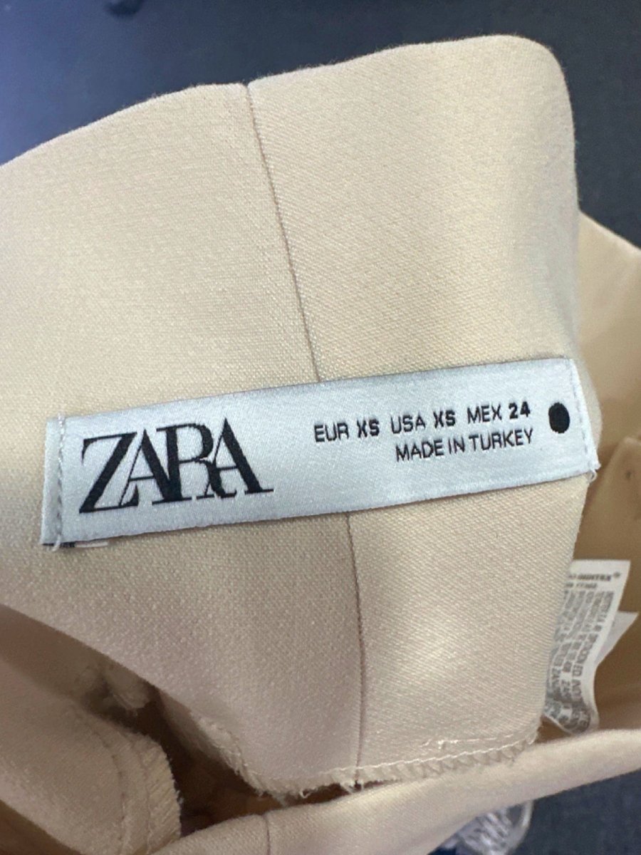 Zara Beige High - Waisted Trousers UK XS - Reliked
