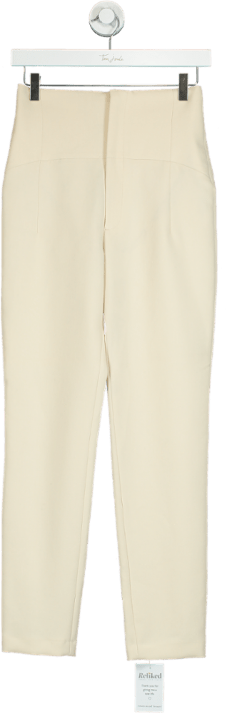 Zara Beige High - Waisted Trousers UK XS - Reliked