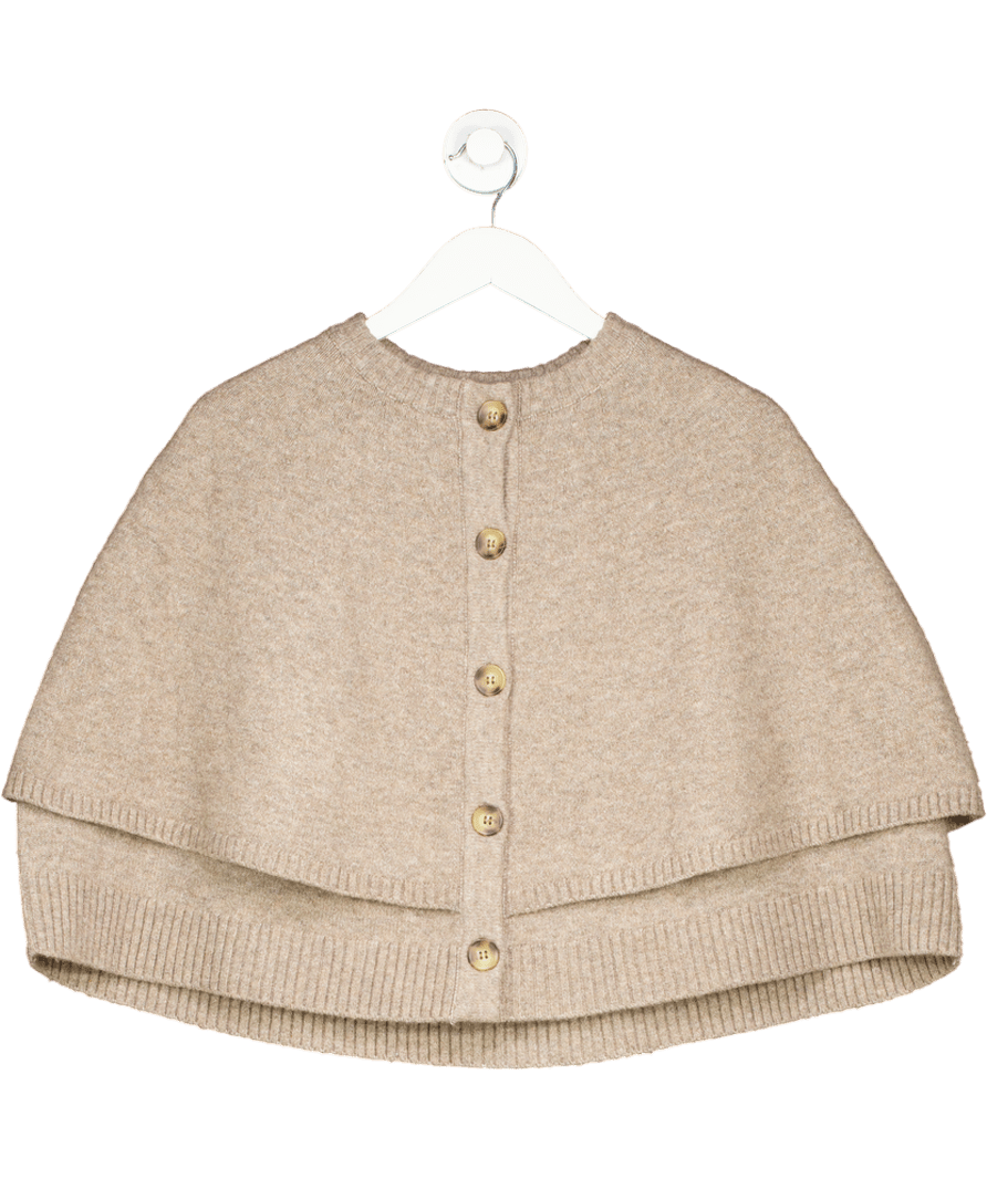 ZARA Beige Knitted Cape Jacket UK S - Reliked