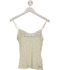 ZARA Beige Lace Sleeveless Top UK S - Reliked