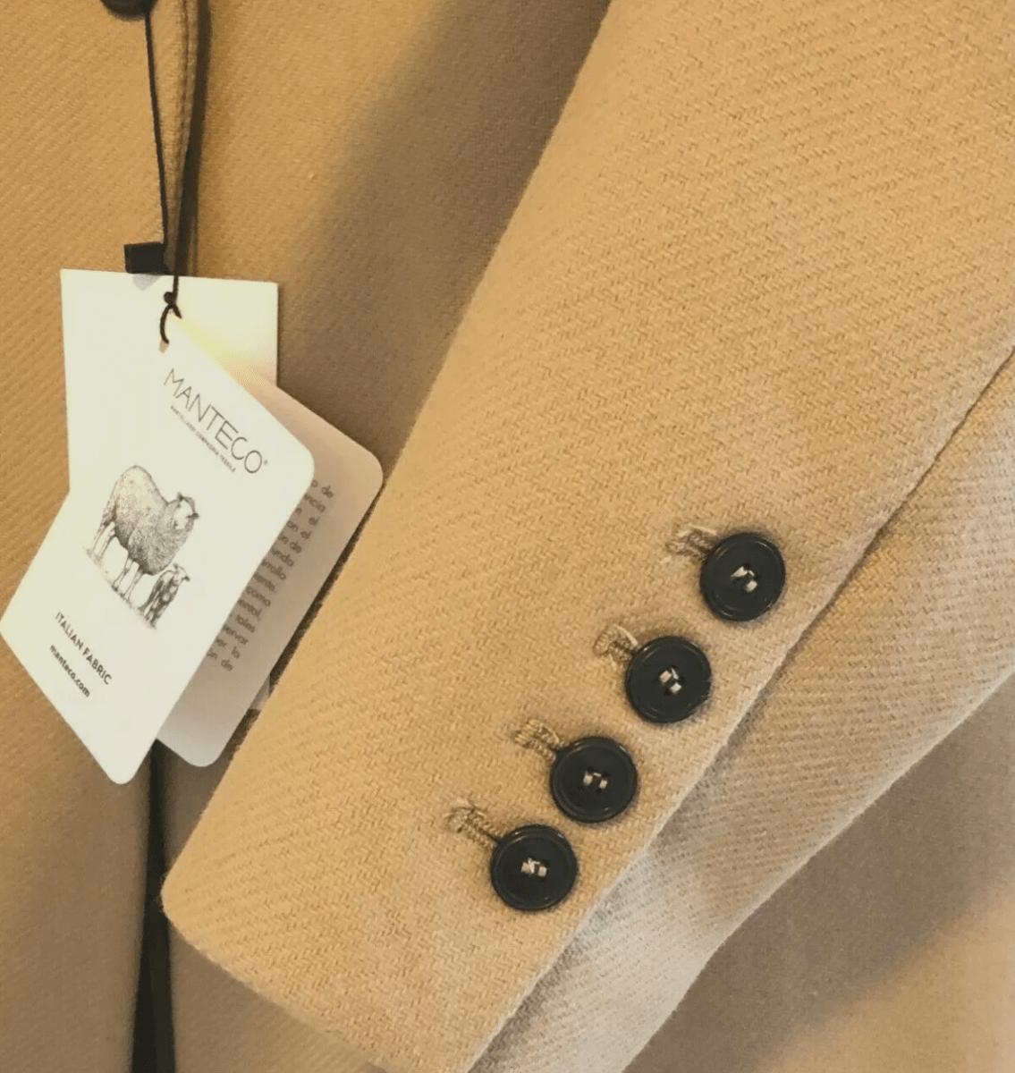 ZARA Beige Manteco Italian Wool Coat UK XS - Reliked