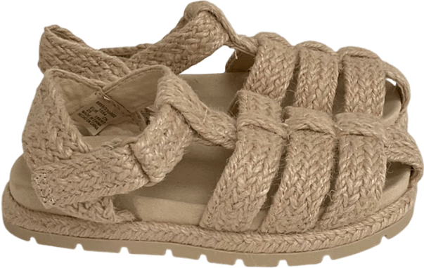 ZARA Beige NATURAL WOVEN Sandals UK 8 EU 25 👼 - Reliked