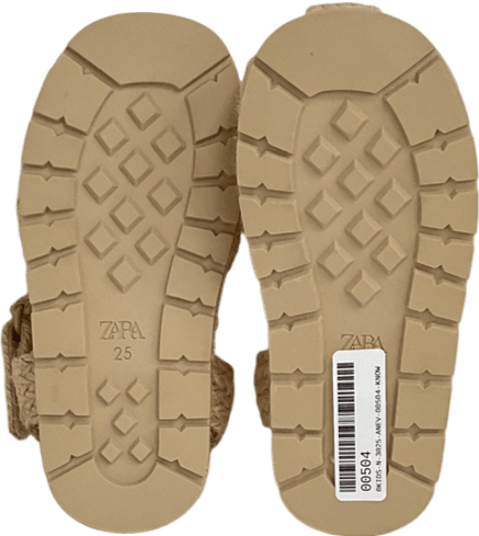 ZARA Beige NATURAL WOVEN Sandals UK 8 EU 25 👼 - Reliked