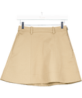 ZARA Beige Pleated Skirt UK XS - Reliked